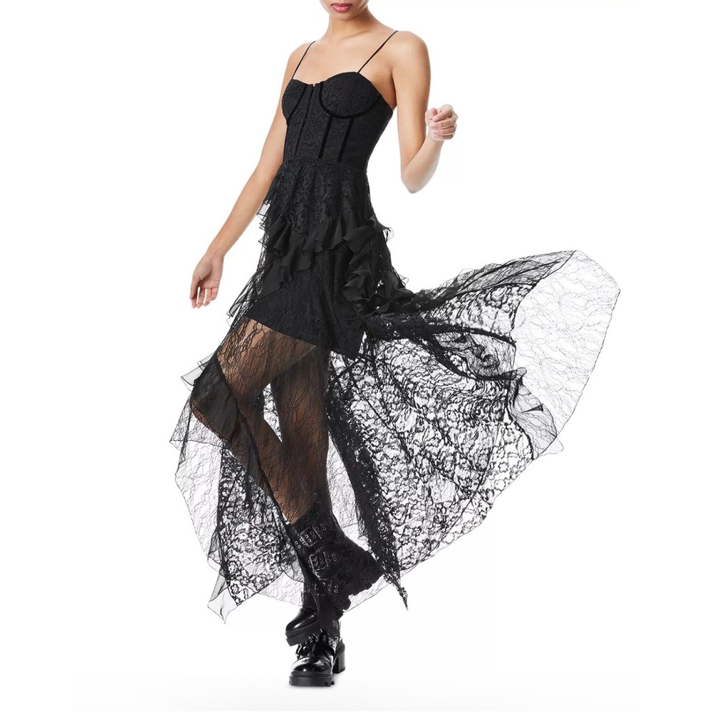Alice + Olivia Jemma Lace Corset Bustier Dress